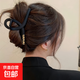 黑色超大號字母發(fā)夾后腦勺抓夾氣質(zhì)鯊魚(yú)夾發(fā)飾頭飾 黑色交叉大字母發(fā)夾（13cm）