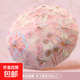 金桿單骨彩膠復(fù)古風(fēng)傘兩用小清新涂層晴雨傘大號(hào)遮陽(yáng)傘防曬 內(nèi)花（粉金蝴蝶） 16骨