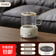 養(yǎng)生伴侶斜紋迷你養(yǎng)生杯多功能電燉杯養(yǎng)生壺電熱杯玻璃杯條煎藥杯 乳白色 0.6L 基礎(chǔ)款