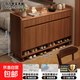 實(shí)木芯鞋柜家用門(mén)口2025新款入戶(hù)玄關(guān)柜一體收納柜靠墻儲物柜鞋架 【四門(mén)四抽】煙霞雪松木色140cm