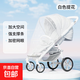 嬰兒車(chē)推車(chē)蚊帳全罩式通用型蚊帳加密網(wǎng)紗防蚊罩傘車(chē)手推車(chē)防蚊帳 嬰兒推車(chē)蚊帳-白色-提花款-1.5米