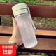 高顏值ins耐摔耐熱運動(dòng)塑料水杯男女提繩便攜簡(jiǎn)約韓版大容量水杯 磨砂灰蓋 600ml