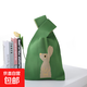 韓國(guó)ins針織包包女生背心包小方包新年針織袋手拎包針織包包斜跨 手提包一只兔子【綠色】