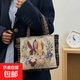 包包女民族風(fēng)繡花手拎包文藝復(fù)古單肩包大容量刺繡手提包托特包 情侶兔/