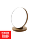 鏡子木質(zhì)臺式化妝鏡ins可折疊高清單面梳妝鏡學(xué)生宿舍家用桌面鏡 小號木質(zhì)鏡子圓折疊【高清鏡面】