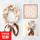 上海故事小方巾絲巾女士春夏70cm時(shí)尚中方巾送長(zhǎng)輩媽媽生日禮物 夢(mèng)蘭花米白底 70*70CM