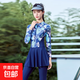 泳衣女2025新款防曬保守顯瘦遮肚連體沖浪潛水服長(cháng)袖長(cháng)褲泡溫泉裝 藏藍色 2XL