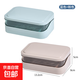 翻蓋肥皂盒創(chuàng  )意瀝水免打孔帶蓋衛生間家用浴室香皂盒洗衣皂盒皂架 藍色雙層1個(gè)粉色雙層1個(gè)