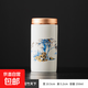 羊脂玉白瓷小號(hào)茶葉罐陶瓷便攜旅行迷你密封罐空罐紅茶綠茶儲(chǔ)存罐 羊脂玉鋁蓋茶葉罐-富竹天下