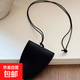 長(cháng)款掛脖磁吸皮革墨鏡掛繩項鏈女戶(hù)外便攜眼鏡夾收納毛衣鏈配飾品 黑色-V形墨鏡夾磁吸