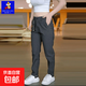 稻草人（MEXICAN）【高品質(zhì)】褲子夏季男薄款直筒寬松男士休閑褲 黑灰色 31 建議(120-130斤)