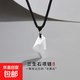 999足銀實(shí)心許愿石吊墜男士潮牌頸鏈情侶銀項鏈生日禮物 許愿石項鏈+品牌禮盒+證書(shū)
