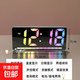 七彩氛圍燈時(shí)鐘小夜燈鬧鐘LED電子鐘 插電兩用 穩固底座廠(chǎng)家批發(fā) 613A白色彩屏款
