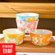 家用飯碗新款2025碗盤(pán)套裝盤(pán)子碗陶瓷餐具燉蛋整套家庭裝四色可愛(ài) 5英寸四色隨機圖案4只裝