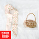 絲巾發(fā)帶女新款蝴蝶結(jié)絲帶綁發(fā)頭飾夏季超仙編發(fā)長條飄帶發(fā)繩 粉色郁金香 88*6CM