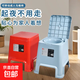 馬桶凳坐便椅移動(dòng)馬桶臥室用便攜式老人孕婦馬桶簡(jiǎn)易病人大便座椅 紅色馬桶凳+1只內桶