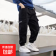 秋季新款男童褲子秋冬裝寬松兒童工裝褲潮帥氣時(shí)髦大童休閑褲 XGT-G02【黑色】 140cm