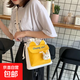 2026新款女包可愛(ài)兔兔單肩韓版ins少女百搭帆布斜挎包學(xué)生水桶 黃色單包 小包