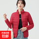 純色立領(lǐng)棉服女冬季時(shí)尚修身保暖棉襖外套氣質(zhì)百搭輕薄內搭棉衣J 紅色 4XL （120-135斤）