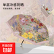 國潮油畫防曬防紫外線遮陽傘加大防曬晴雨兩用便攜復(fù)古輕便雨傘 國潮粉色花卉 16骨 一把