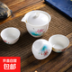 【采銷推薦】羊脂玉一壺一杯吉祥手抓壺功夫茶具旅行套裝茶杯茶壺 1個(gè)荷韻飄香手抓壺+荷韻飄香單杯