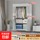 布衣柜臥室家用2024新款出租房衣柜簡(jiǎn)易組裝衣柜宿舍收納柜衣服柜 80CM夢(mèng)中風(fēng)華【20mm鋼管】