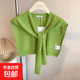坎肩夏季薄款針織小披肩女空調房外搭氣質(zhì)假領(lǐng)搭肩圍脖配裙子保暖 kj-006嫩綠