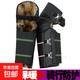 秋冬摩托車(chē)護膝保暖冬季騎車(chē)戶(hù)外防風(fēng)防水防寒加厚電動(dòng)護膝護腿男 黑色 50cm 金屬掛鉤PU皮人造毛中護