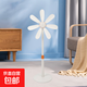 祥瓏小型立式電風(fēng)扇家用電扇客廳臺式宿舍音靜無(wú)網(wǎng)罩遙控大風(fēng)力落地扇 米色七葉落地扇（升級款）