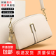 斜挎包包女2025新款時(shí)尚百搭女士手機包軟皮休閑簡(jiǎn)約單肩包小方包 米白色