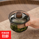 耐熱加厚高硼硅玻璃蓋碗泡茶茶杯防燙手抓蓋碗功夫茶 煙灰深色蓋碗