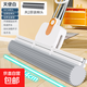 2025新款吸水海綿拖把衛(wèi)生間一拖凈懶人家用膠棉拖地掃把拖布墩布 加大白色44cm雙排滾輪拖把+1備用棉頭