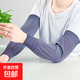 加長(cháng)款防曬袖套工作護袖家務(wù)清潔防污防臟彈力針織套袖 紫色袖套*1雙