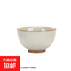 米黃汝窯茶杯品茗杯蟬翼紋開(kāi)片可養冰裂喝茶主人杯功夫茶杯 方圓杯 安全泡沫簡(jiǎn)易裝