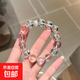 水晶采銷嚴(yán)選白水晶天然凈體12mm手串簡約個性手鏈七夕禮物送女友 默認(rèn)手圍16cm