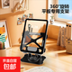 旋轉手機平板支架全金屬桌面ipad支撐架吃雞折疊屏手機懶人床頭直播手機支架便攜調節升降散熱底座 黑色