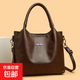 真皮女士斜挎包女2025新款百搭包包軟皮大容量女包時(shí)尚洋氣單肩包 棕色