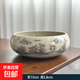茶洗茶渣缸家用功夫陶瓷茶具家用筆洗配件茶道零配水洗水盂 麥芽黃茶洗-山深水秀