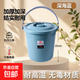 帶蓋水桶塑料桶家用塑料桶一件起批成人款塑料桶能坐純凈水桶洗澡 22L深海藍【帶蓋】