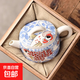 青花龍魚(yú)茶壺國風(fēng)漢瓦壺單壺高檔泡茶功夫茶具復古貼花大號壺 魚(yú)躍龍門(mén)漢瓦壺