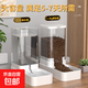 寵物自動(dòng)喂食器兔兔貓咪飲水機兔貓碗狗狗喂水投食器貓狗碗大容量 飲水器2.7L+喂食器1.3KG 套裝