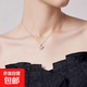 日韓時(shí)尚女士項鏈ins高級感輕奢小眾設計吊墜頸鏈簡(jiǎn)約百搭鎖骨鏈 銀色