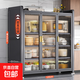 家用鋼制陽(yáng)臺柜靠墻一體側邊儲物柜落地防水防曬收納柜雜物置物架 對開(kāi)門(mén)5層1200*420*1430灰色