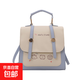 2025日韓風(fēng)新款百搭時(shí)尚潮流撞色大容量小眾設計手提雙肩包學(xué)院風(fēng) 白配藍