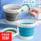 畫(huà)室必備洗筆筒兒童趕海玩具垂釣折疊小水桶洗車(chē)戶(hù)外便攜硅膠水桶 大號折疊桶【隨機顏色】