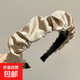 趙露思同款氣質(zhì)發(fā)箍女高級感韓版百搭壓碎發(fā)頭箍高顱頂顯臉小發(fā)捆 2#卡其色閃鉆發(fā)箍