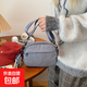 2025新款馬卡龍色尼龍小方包防水輕便布包包女休閑單肩斜挎手機包 無(wú)掛件藍色