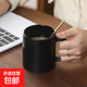 簡(jiǎn)約咖啡杯時(shí)尚杯子陶瓷經(jīng)典馬克杯牛奶杯早餐杯沖泡杯辦公家用 馬克杯黑色 4-1 單杯