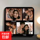 洗照片沖印打印成人禮結婚相框擺臺照片定制diy情侶加打印七夕情人節紀念生日禮物高級感畫(huà)框一周年 【4張照片】圓角包邊黑 【20*20cm】