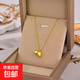 小眾設計感蓮蓬項鏈女潮鈦鋼不掉色鎖骨鏈簡(jiǎn)約氣質(zhì)冷淡風(fēng)ins吊墜 金色 兩世歡項鏈【A0375】